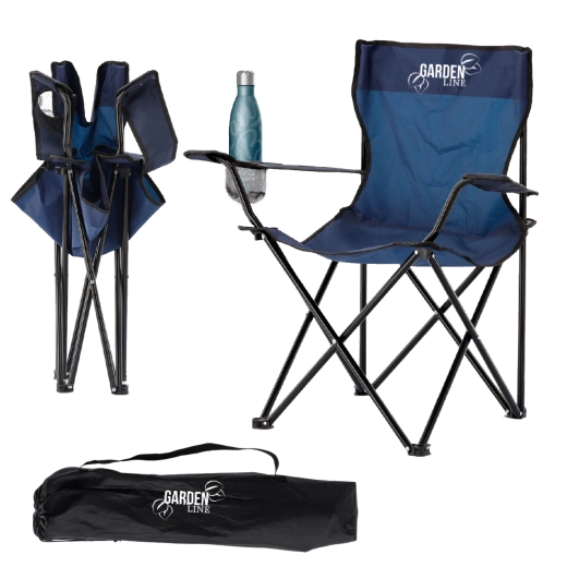 Πτυσσόμενη τουριστική και ψαρέματος καρέκλα μπλε 50 × 50 × 80 cm