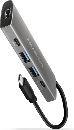 Πολυθυρικός USB hub 5σε1, 10Gbps, 2x USB-A + 2x USB-C + HDMI 4K/30Hz, PD 60W