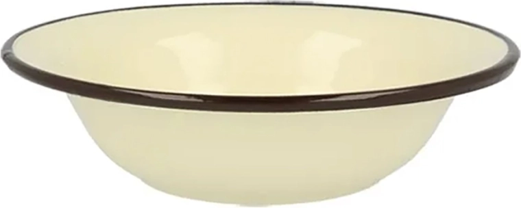 Εμαγιέ μπολ Silesia Rybnik 0,55 l, διάμετρος 18 cm, κρεμ