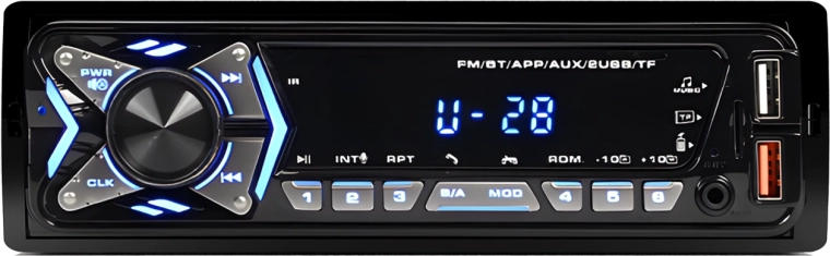 Ηχοσύστημα αυτοκινήτου RENEW FORCE 1-DIN με Bluetooth, USB και ραδιόφωνο FM