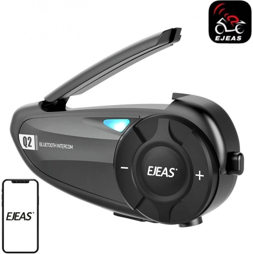Ενδοεπικοινωνία μοτοσικλέτας EJEAS Q2 με Bluetooth 5.1 και μείωση θορύβου