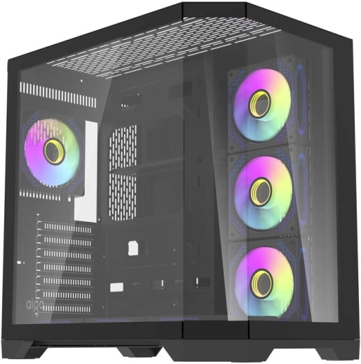 Θήκη υπολογιστή Darkflash FT418 Pro με 7 ανεμιστήρες ARGB (μαύρη)