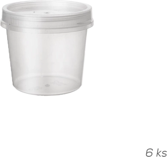 Σετ πλαστικών δοχείων με καπάκι 50 ml (6 τεμ.)