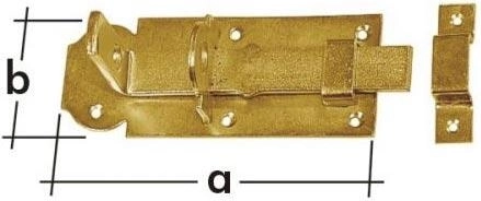 Ευθύ σύρτης κλειδώματος 100 × 45 × 5 mm, κίτρινος γαλβανισμένος ψευδάργυρος