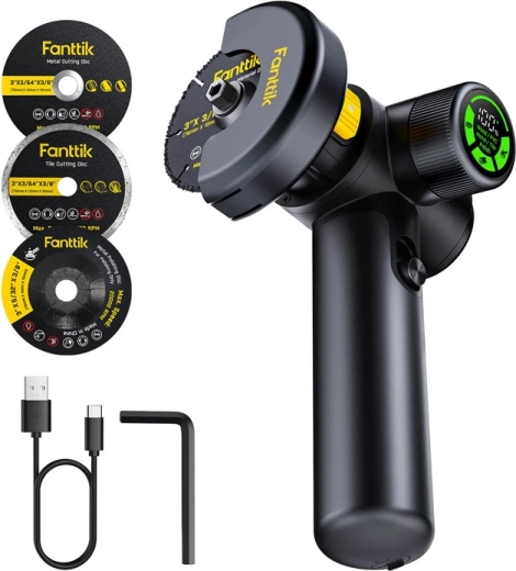 Επαναφορτιζόμενος γωνιακός τροχός Fanttik M10 Ace με USB‑C και κινητήρα χωρίς ψήκτρες