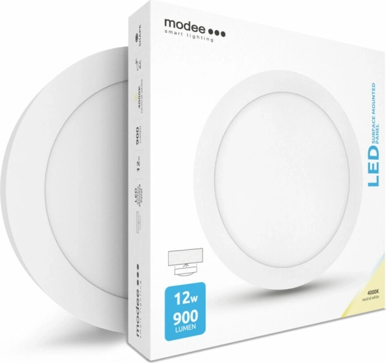 Στρογγυλό LED πάνελ οροφής Modee Smart Lighting 12 W, ουδέτερο λευκό
