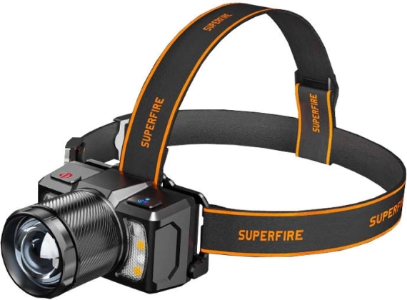 Φακός κεφαλής Superfire 700 lm με USB-C