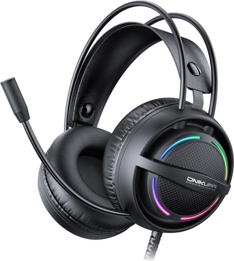 Gaming ακουστικά Onikuma X88 με οπίσθιο φωτισμό RGB και μικρόφωνο