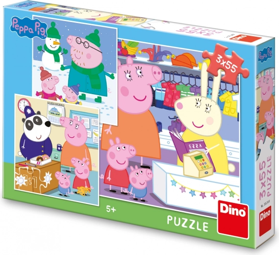 Παζλ PEPPA PIG – χαρούμενο απόγευμα 3×55 κομμάτια