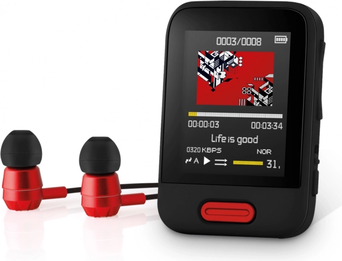 MP3/MP4 αναπαραγωγέας 16 GB με Bluetooth και οθόνη 1,8" - 1 τεμάχιο