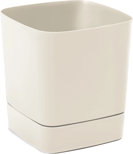 Γλάστρα με πιατάκι Clima 160 × 160 mm μπεζ