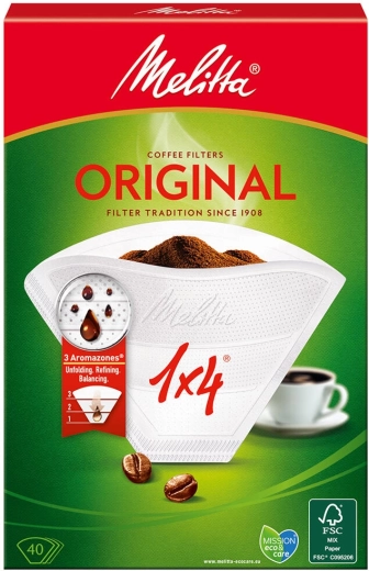 Χάρτινα φίλτρα καφέ μέγεθος 4 MELITTA Original (40 τεμ.)