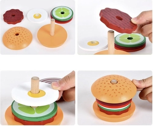 Η συναρμολόγηση burger εξασκεί τα μικρά χέρια