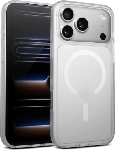 Crong Hybrid Matte Magnetic θήκη MagSafe για iPhone 17 Pro λευκή