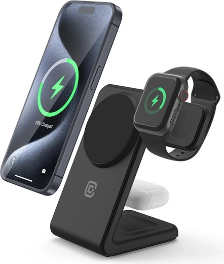Ασύρματος φορτιστής MagSpot Stand 3 σε 1 με MagSafe για iPhone, Apple Watch και AirPods