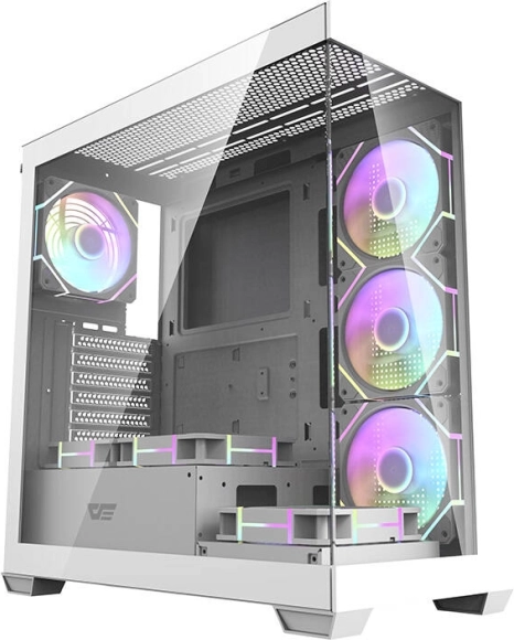 Θήκη υπολογιστή darkflash ds900 λευκή με 7 ανεμιστήρες argb