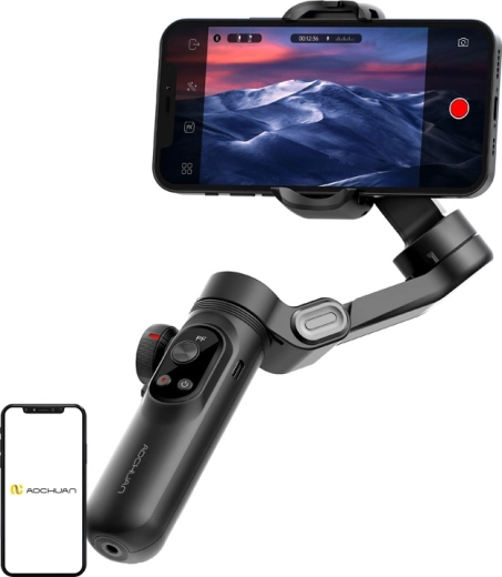 Aochuan Smart X Pro standard – 3-αξονικός σταθεροποιητής για τηλέφωνο (μαύρο)