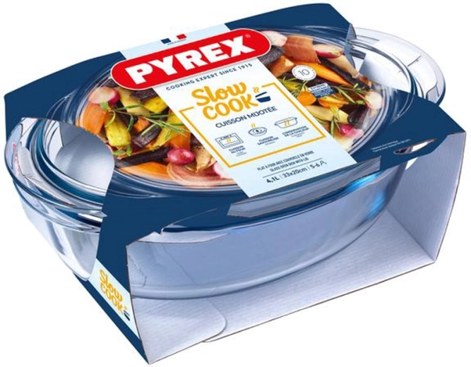 Οβάλ ταψί με καπάκι PYREX 4,1 l γυαλί