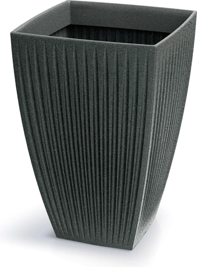 Γλάστρα Latia Square High 40 × 40 × 58 cm – μαύρος γρανίτης
