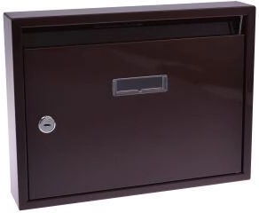 Ταχυδρομική θυρίδα για πολυκατοικία 320 × 240 × 60 mm καφέ χωρίς οπές