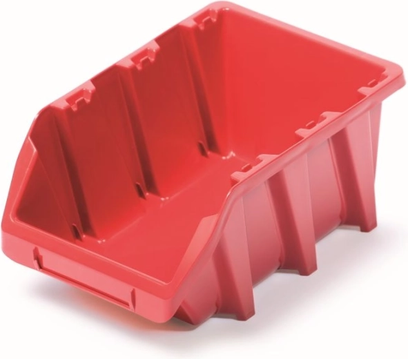 πλαστικό στοιβαζόμενο κουτί BINEER LONG 25 × 16 × 11 cm, κόκκινο