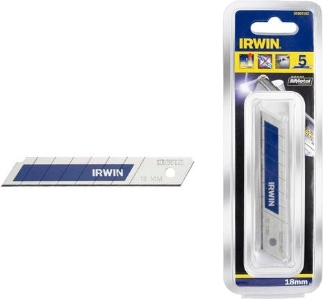 Λεπίδες αποκοπής 18 mm BI‑METAL BLUE IRWIN, 5 τεμ.