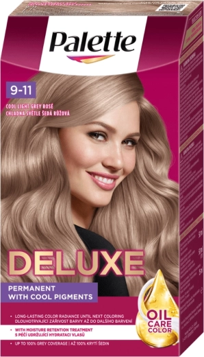 Palette Deluxe 9-11 ψυχρό ανοιχτό γκρι ροζ – μόνιμη βαφή μαλλιών 50 ml