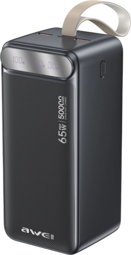 Awei powerbank 50 000 mAh 65 W PD με οθόνη LED (2× USB-A, USB-C) - 1 τεμ.