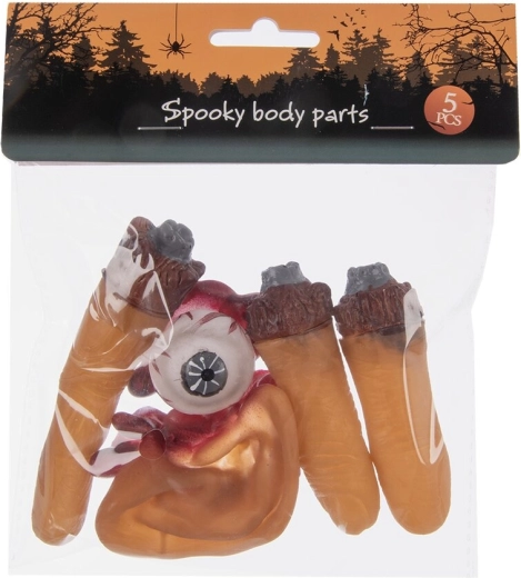 Αποκριάτικες διακοσμήσεις Halloween από πλαστικό (UH), σετ 5 τεμ.