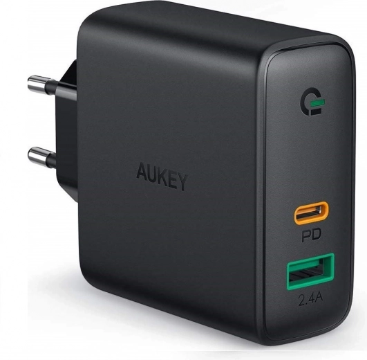 Φορτιστής πρίζας AUKEY PA-D1 2× USB με Power Delivery 30 W