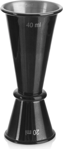 Μπαρ μέτρησης από ανοξείδωτο ατσάλι BLACK 20/40 ml
