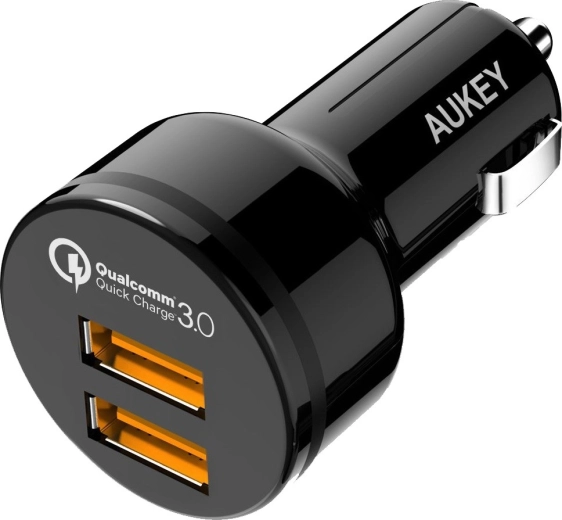 Υπερταχύς φορτιστής αυτοκινήτου 2×USB με QC 3.0, 36 W