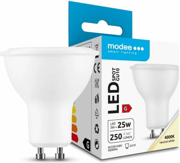 LED σποτ λάμπα Modee GU10 3 W ουδέτερο λευκό