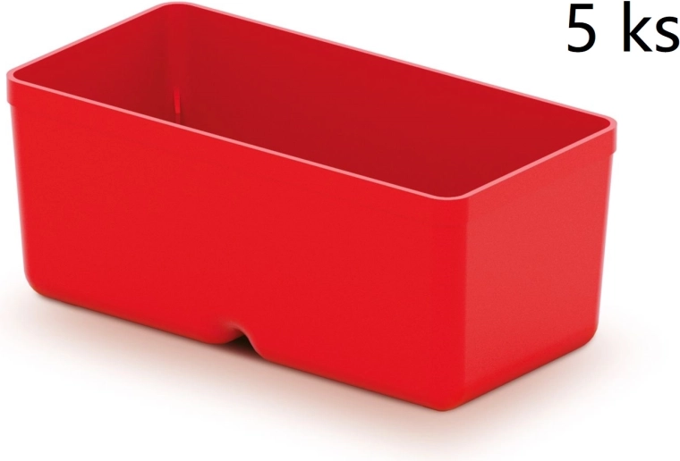 Σετ 5 πλαστικών κουτιών για εργαλεία Unite Box, κόκκινο, 110 × 55 × 132 mm