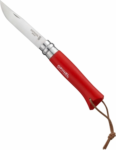 Opinel N°08 Trekking Red πτυσσόμενο μαχαίρι τσέπης 8,5 cm, κόκκινη οξιά