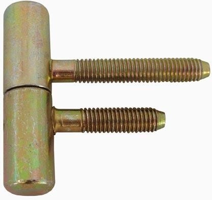 Μεντεσές πόρτας με βίδα M8, μήκος 50 mm, κίτρινος ψευδάργυρος
