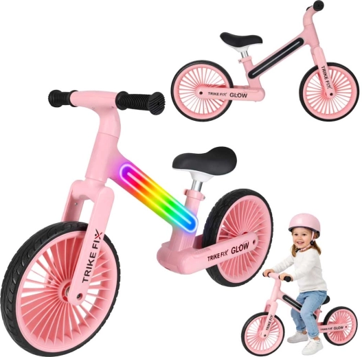 Ποδηλατάκι ισορροπίας Trike Fix Glow LED για παιδιά – Ροζ