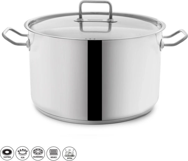 Ανοξείδωτη κατσαρόλα Stock 21,5 l με καπάκι