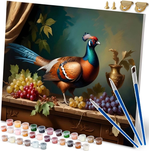 Ζωγραφική με αριθμούς 40 × 50 cm – φασιανός, νεκρή φύση MASSIDO