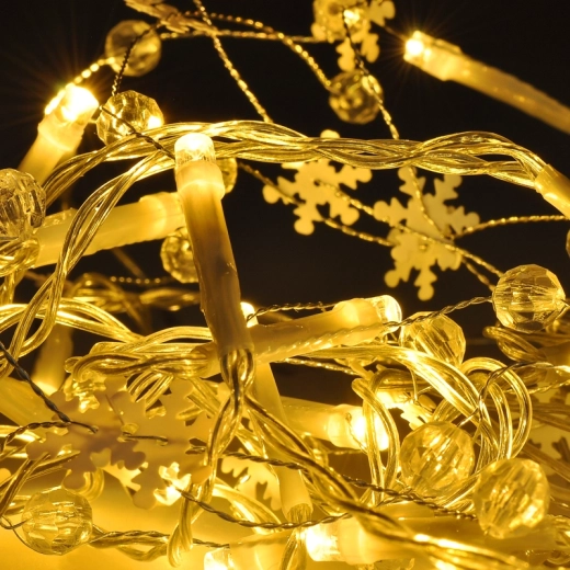 Solight διακοσμητική αλυσίδα LED με κρεμαστά διακοσμητικά, 20 LED, 2 m, με μπαταρίες