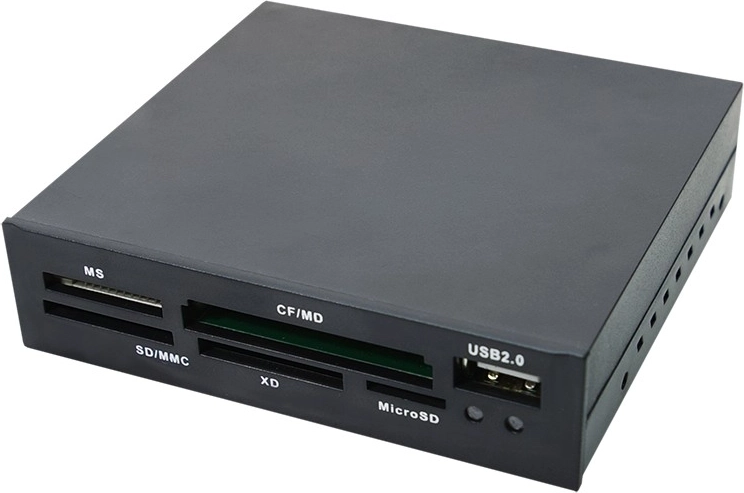 Εσωτερικός αναγνώστης καρτών μνήμης USB 2.0 για θέση 3,5″