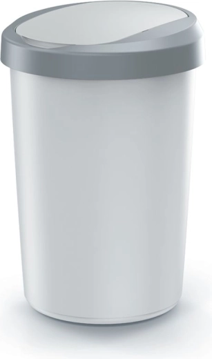 Κάδος απορριμμάτων με καπάκι Compacta R Flap 40 l, σταχτί/ανοιχτό γκρι