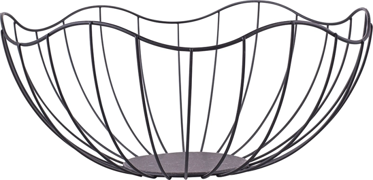 Μεταλλικό συρμάτινο καλαθάκι Altom design, μαύρο, 28 × 12 cm