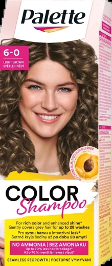 Palette Color Shampoo ανοιχτό καστανό 6-0 50 ml