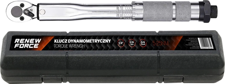 Δυναμόκλειδο RENEW FORCE 1/4" 5–25 Nm