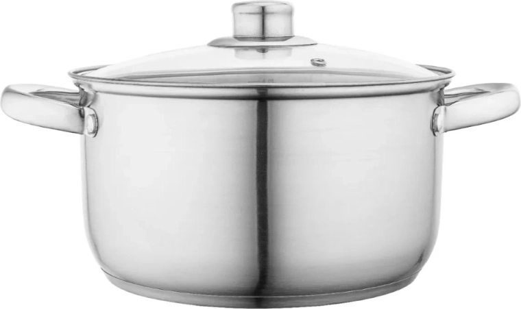 ALTOM DESIGN ανοξείδωτη κατσαρόλα Fabio 22 cm, 4,7 l με γυάλινο καπάκι