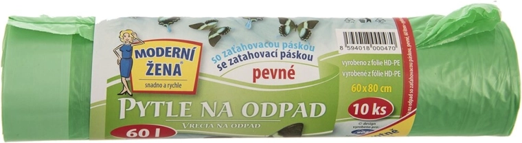 Σακούλες απορριμμάτων με κορδόνι 60 l, 10 τεμ., μιξ
