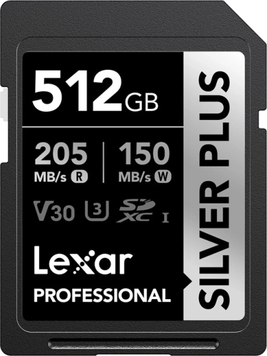 Κάρτα μνήμης Lexar Professional Silver Plus SDXC 512 GB