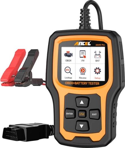 Διαγνωστικός σαρωτής OBD2 και tester μπαταρίας 2σε1 ANCEL AD410 Pro