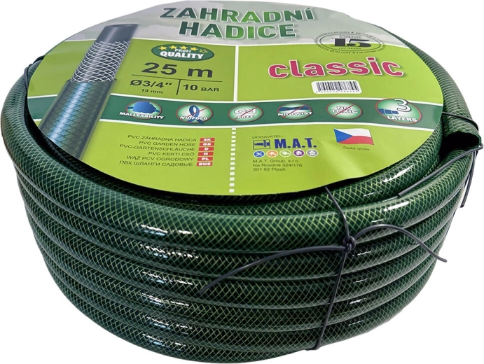 Λάστιχο κήπου 1/2" 25 m, αδιαφανές πράσινο